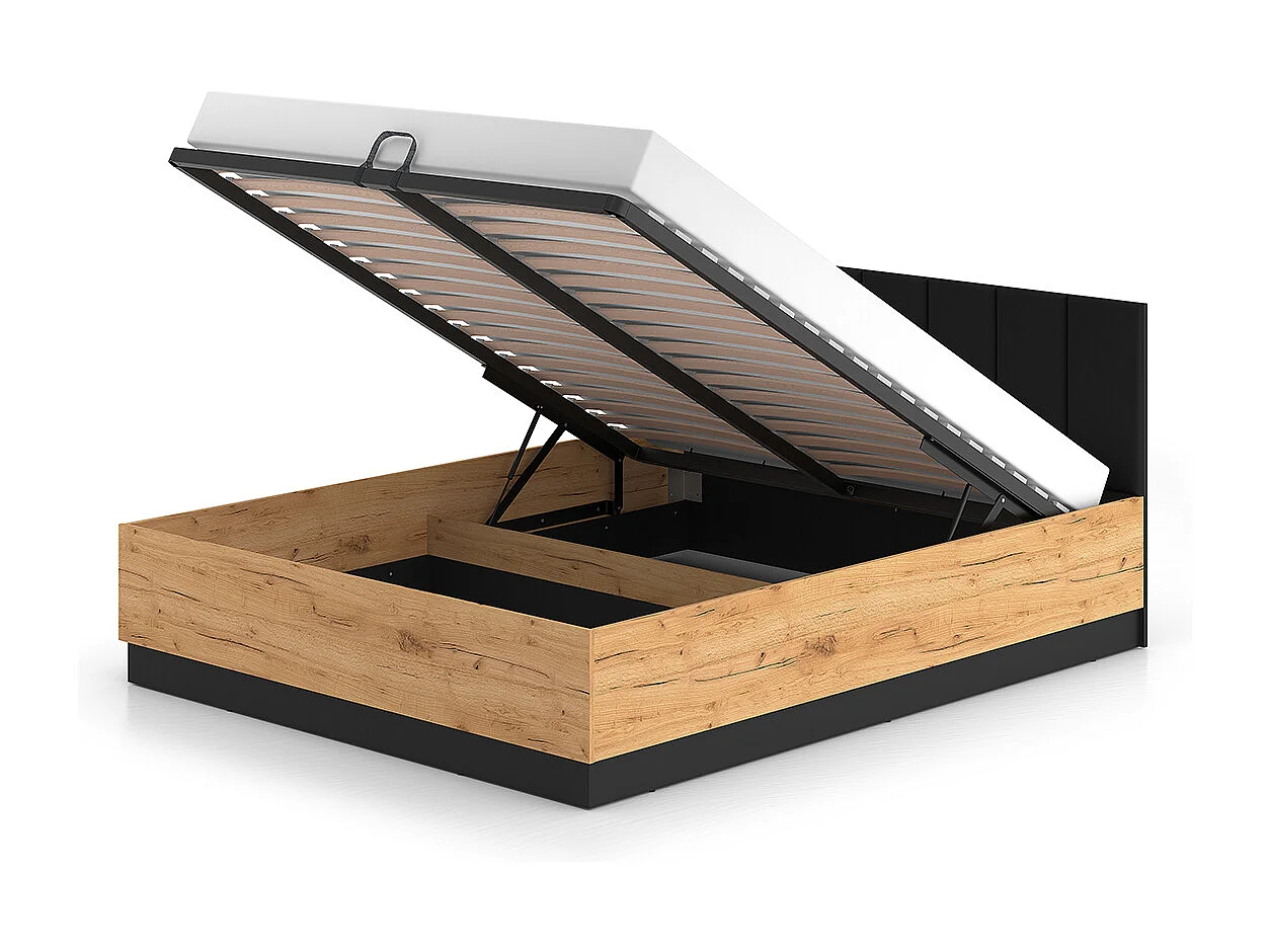 Letto con contenitore con base Solal marrone 160x200