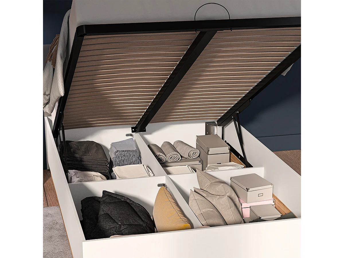 Ronan White 120x200 boxseng inkl. lamelbund