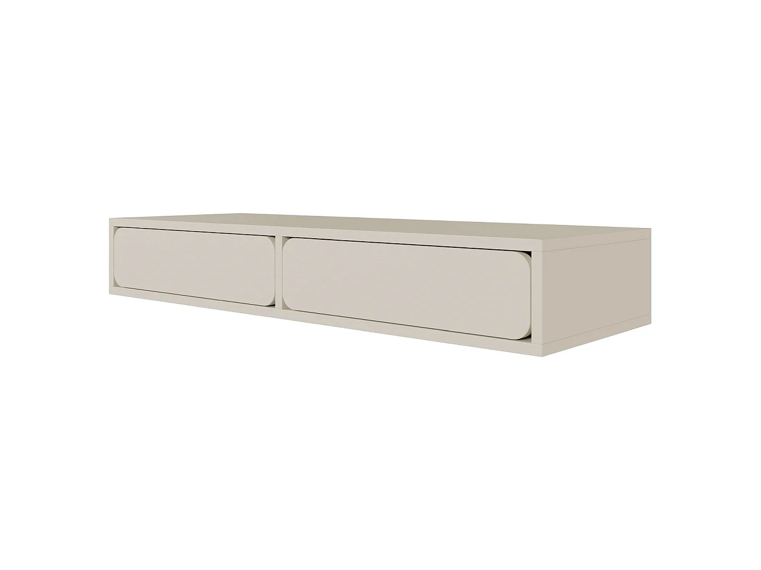 Selsey WUWU - Mobile da toilette a 2 cassetti - sospeso - 110 cm - greige