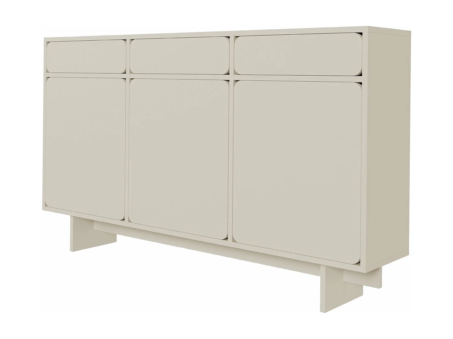 Dressoir - 150 cm - 3 deuren - 3 laden - grijs - WUWU