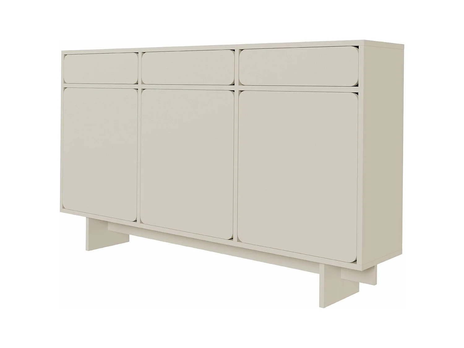 Sideboard 3-türig mit 3 Schubladen - Greige - 150 cm - WUWU