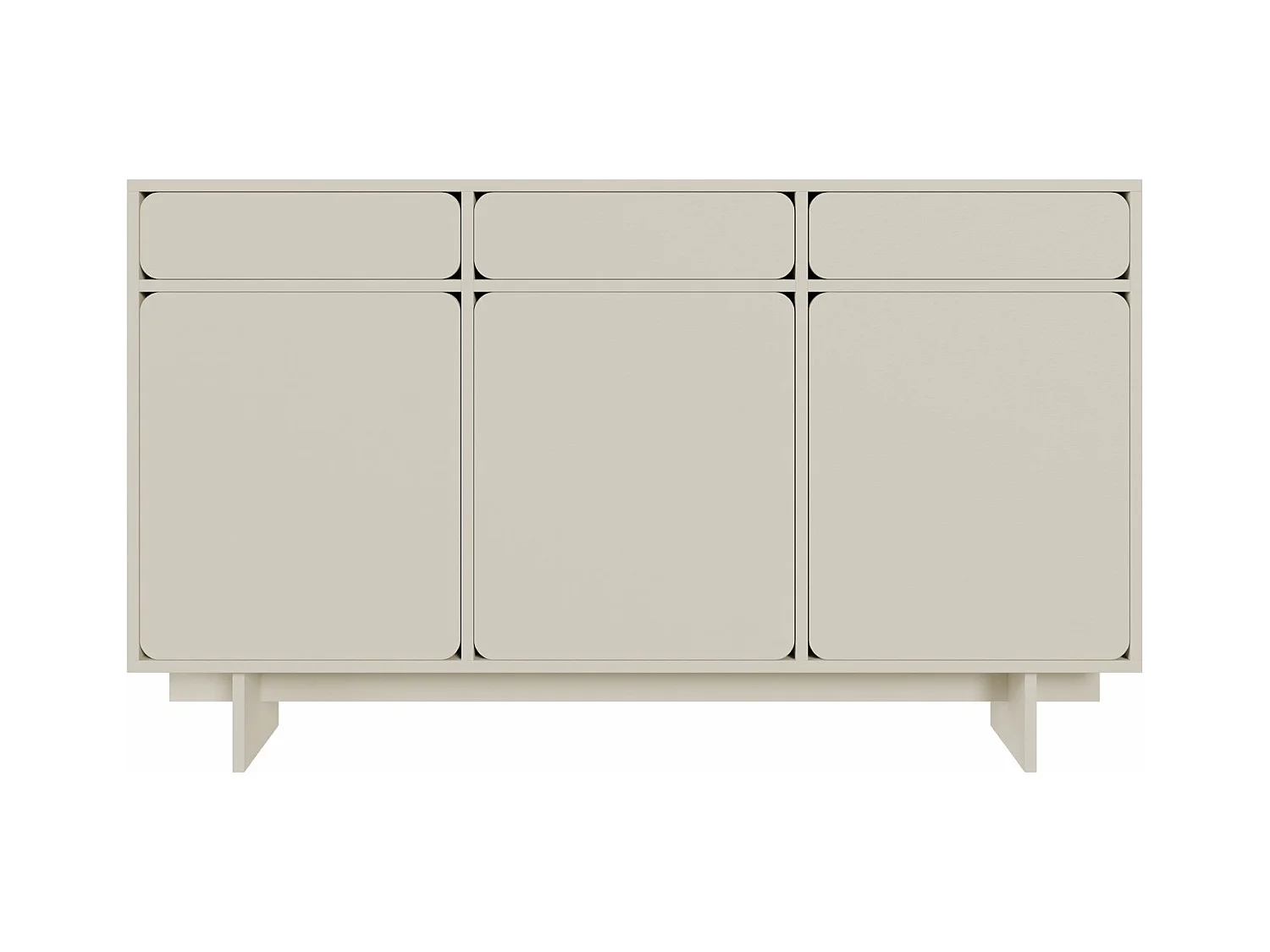 Sideboard 3-türig mit 3 Schubladen - Greige - 150 cm - WUWU