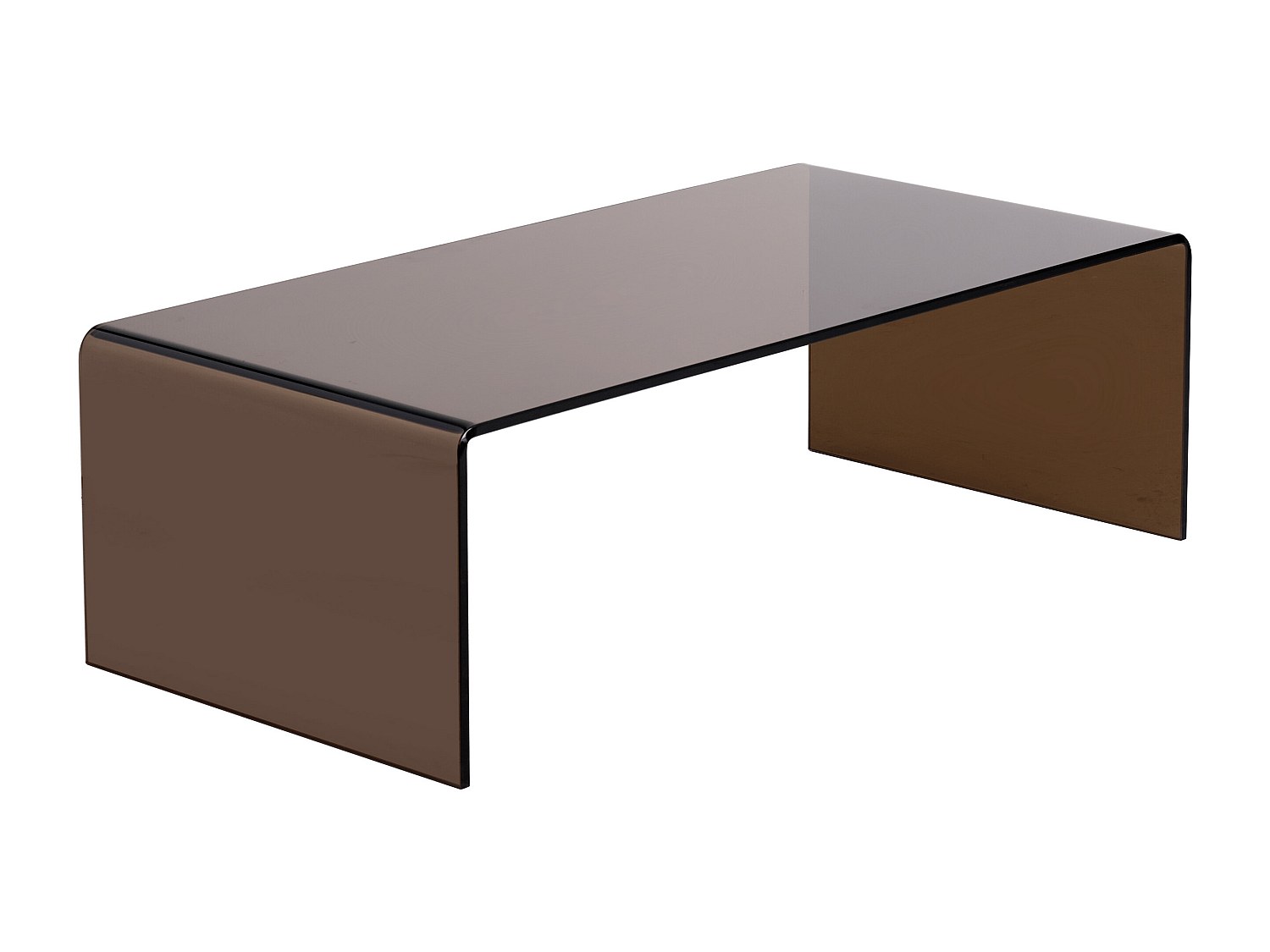 Couchtisch - gebogenes Sicherheitsglas - Braun - ALONZO günstig online kaufen