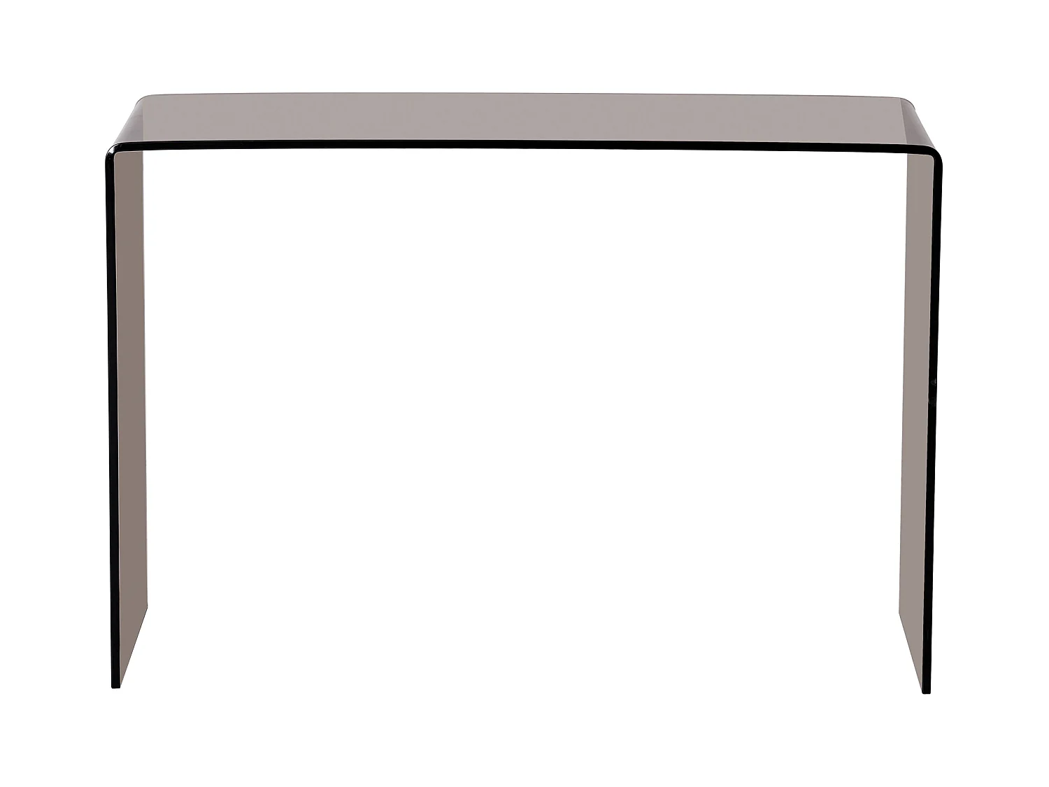 Consola de vidrio templado curvado - Marrón - ALONZO