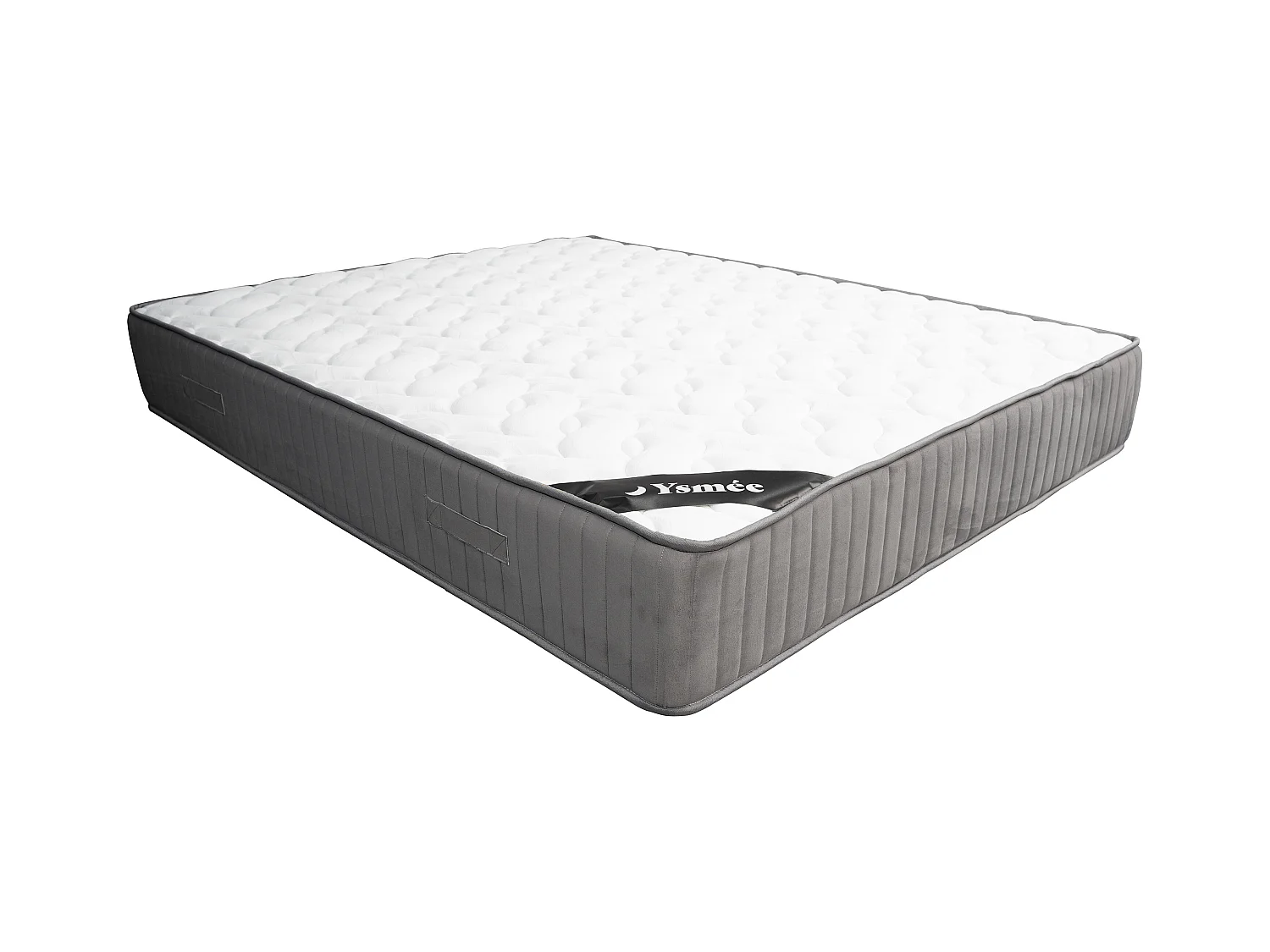Ensemble 160 x 200 cm sommier coffre naturel clair + matelas mousse HR et accueil latex ép.30cm - MALINO de YSMÉE