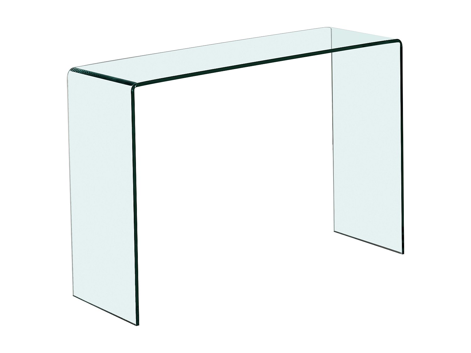 Wandkonsole - gebogenes Sicherheitsglas - Transparent - ALONZO günstig online kaufen