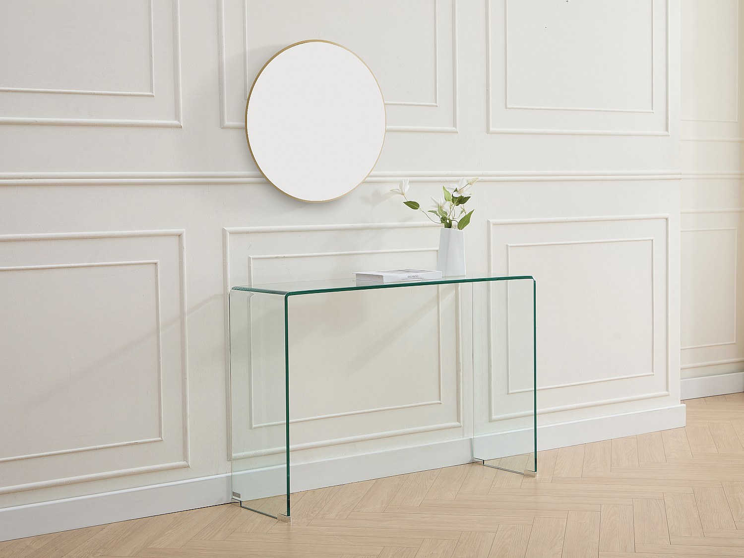 Wandkonsole - gebogenes Sicherheitsglas - Transparent - ALONZO günstig online kaufen