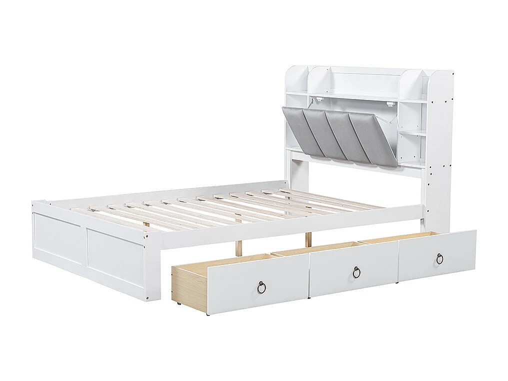 Cama acolchoada para adulto 180 x 1167 cm, sem cabeceira, com faixa LED (monocromática), base com suspensão hidráulica, bege.