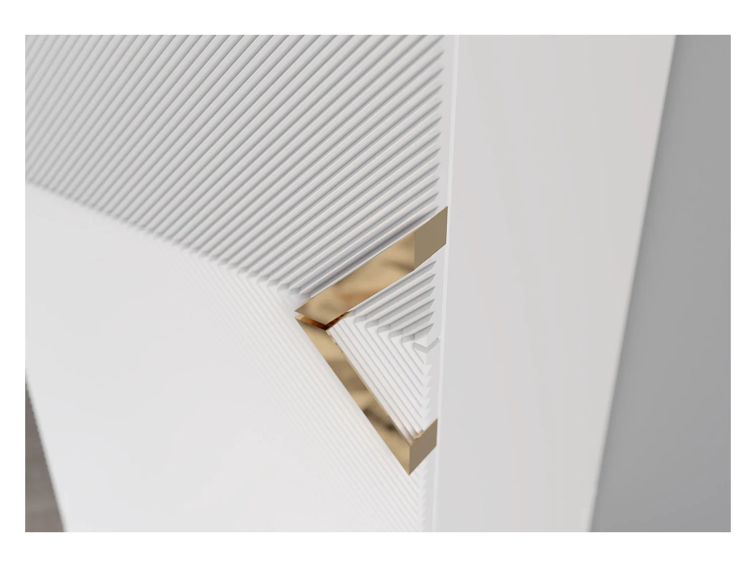 Drewniana komoda Visby DEMI HIGH 2D / biały + białe nogi