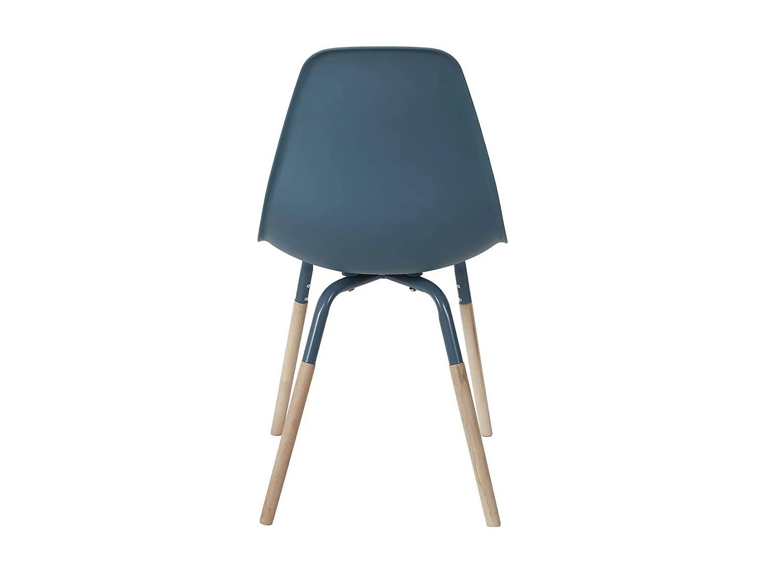 FLUK - Lot de 6 Chaises Polypropylène Bleu et Bois