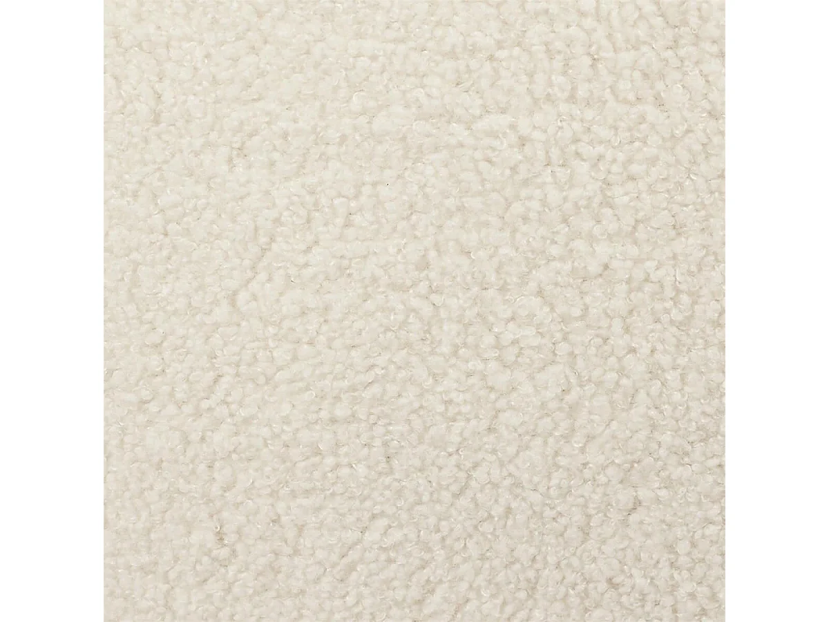 KILPA - Lot de 4 chaises bois et métal assise en tissu bouclettes