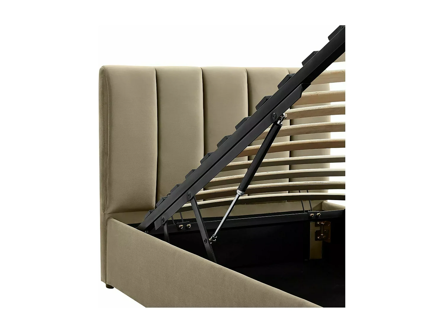 Lit Montreal (120x200)/Tissu/Beige