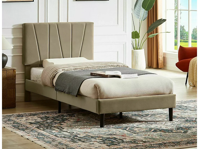 Bett Savana XS (90x200)/Stoffbezug/Beige