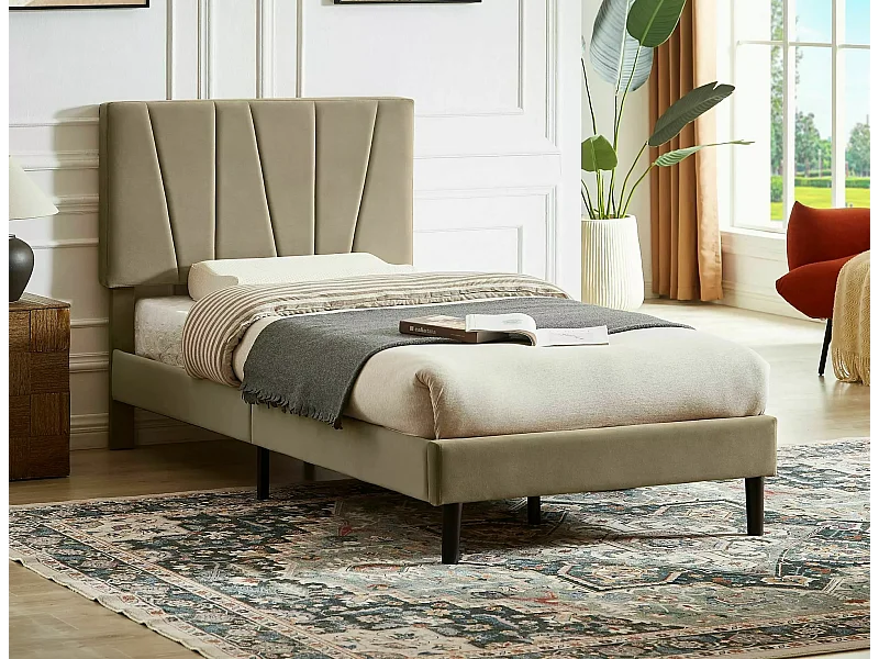 Bett Savana XS (90x200)/Stoffbezug/Beige