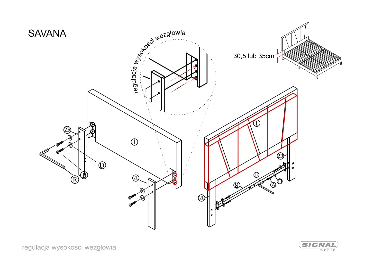 Lit Savana M (160x200)/Tissu/Beige