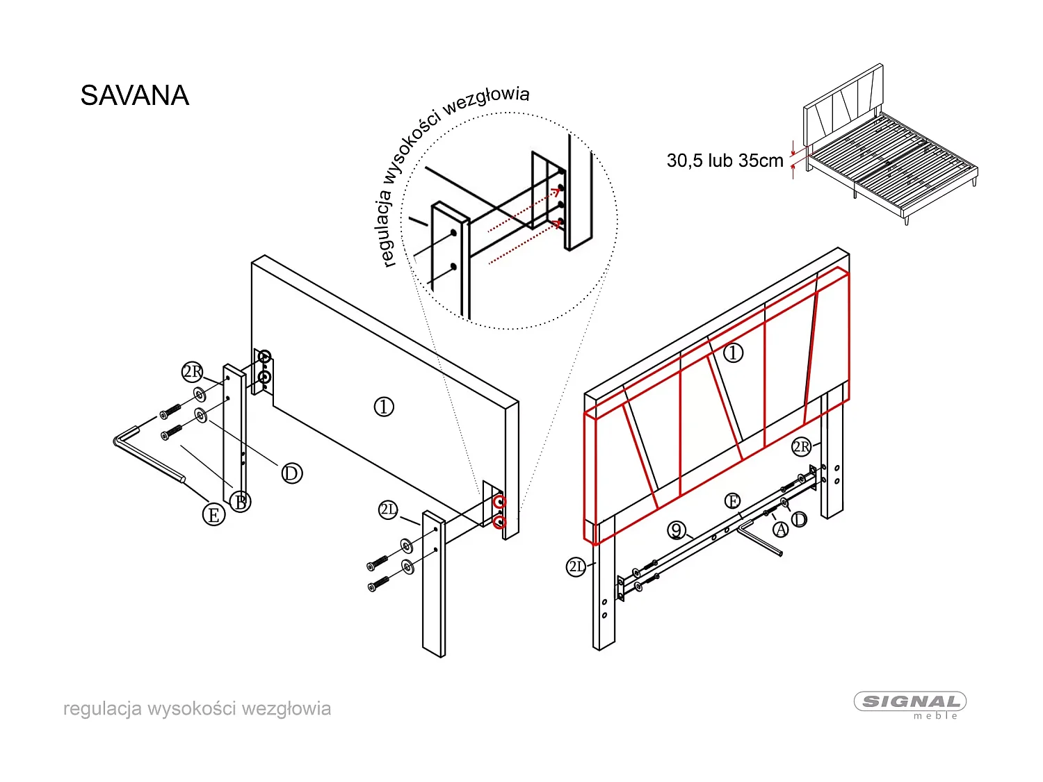 Letto Savana M (160x200)/Tessuto/Beige