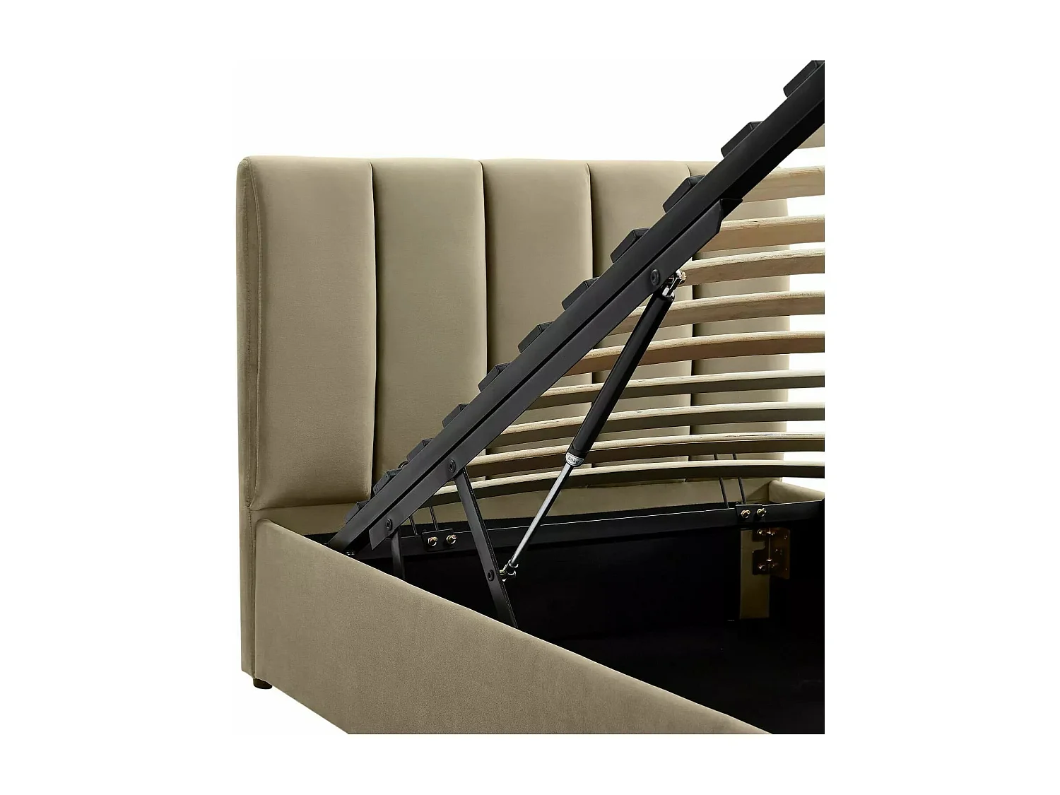 Letto Montreal (140x200)/Tissu/Beige