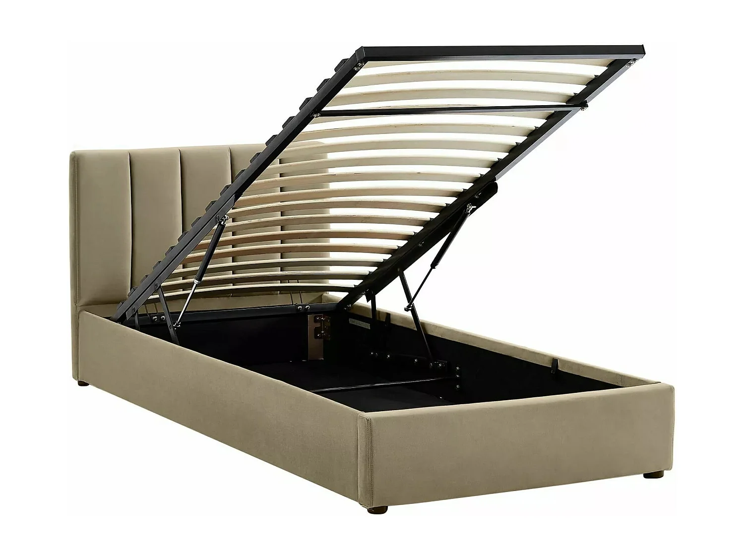 Lit Montreal (90x200)/Tissu/Beige