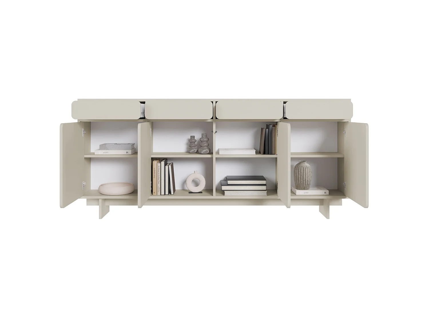 Sideboard 4-türig - Greige - 200 cm - WUWU