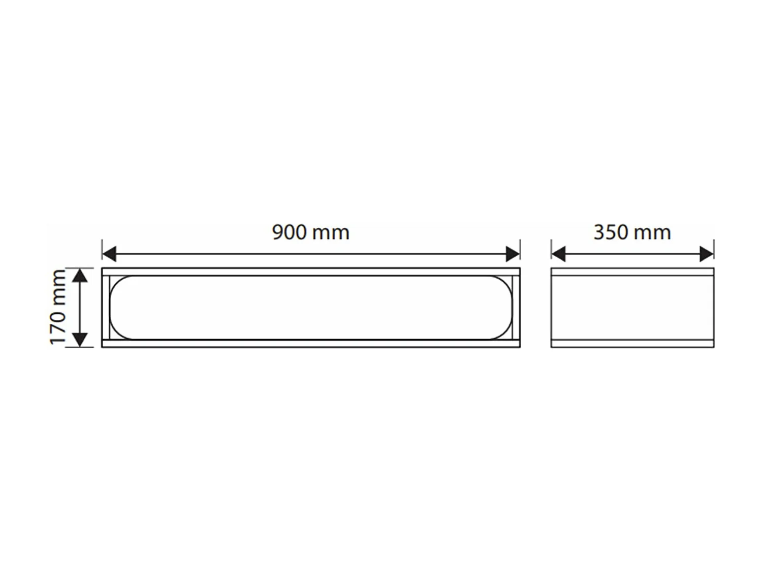 Hängekonsole mit Schublade - Greige - 90 cm - WUWU