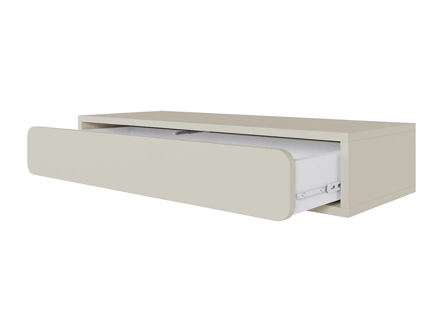 Console - 90 cm - avec tiroir - suspendu - grège - WUWU