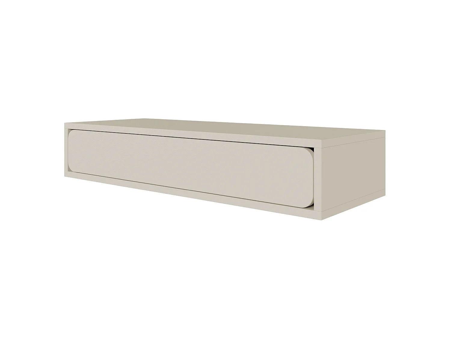 Console - 90 cm - avec tiroir - suspendu - grège - WUWU