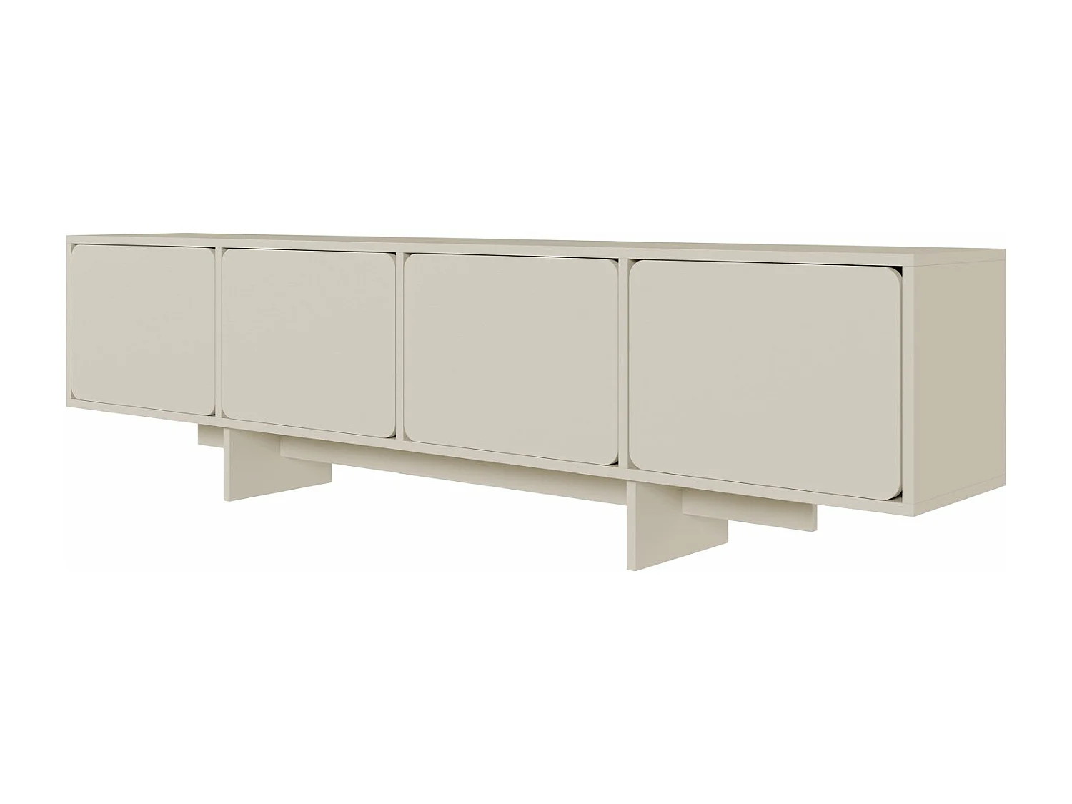 Meuble TV 4 portes - 200 cm - Grège - WUWU