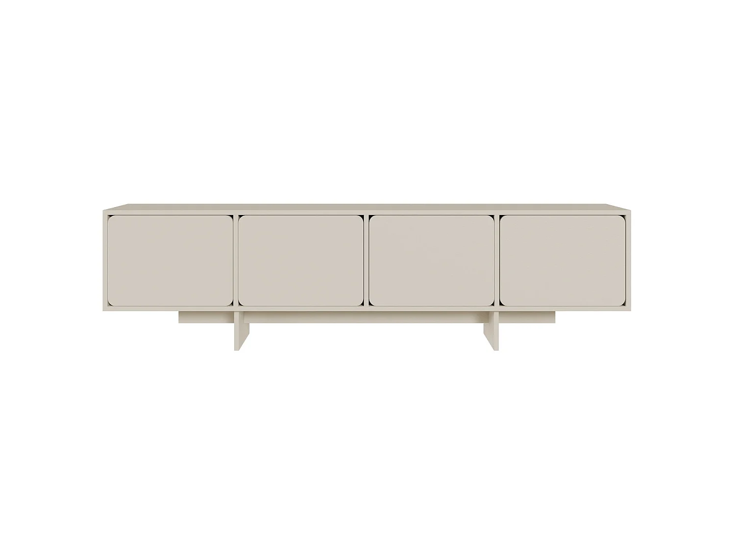 Meuble TV 4 portes - 200 cm - Grège - WUWU