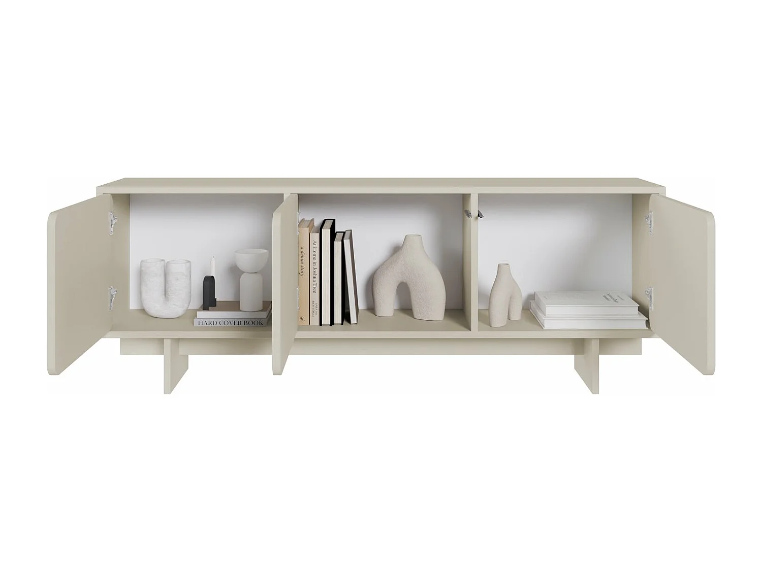 Mueble de televisión - 150 cm - gris - WUWU