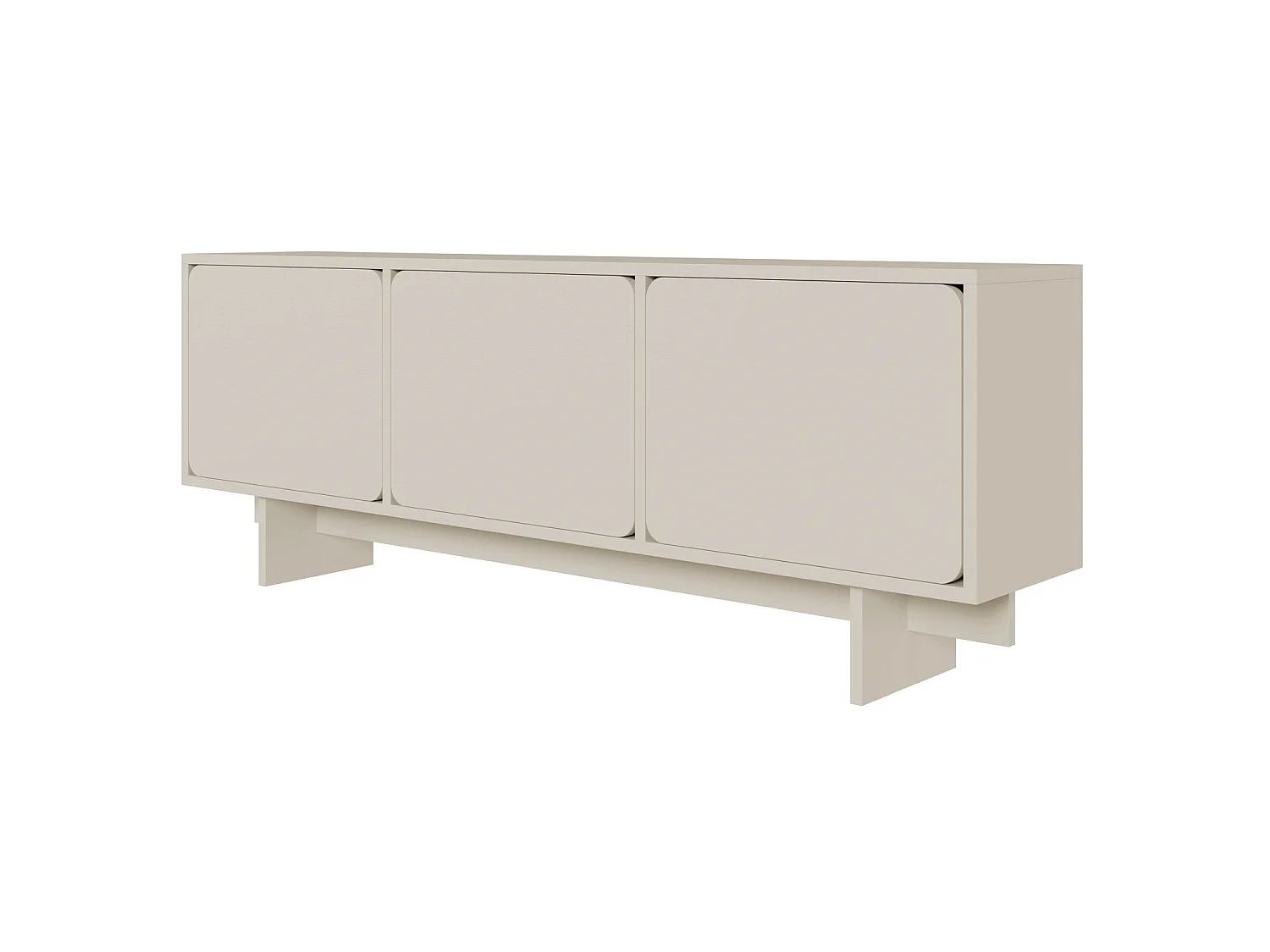 Meuble TV 3 portes - 150 cm - Grège - WUWU