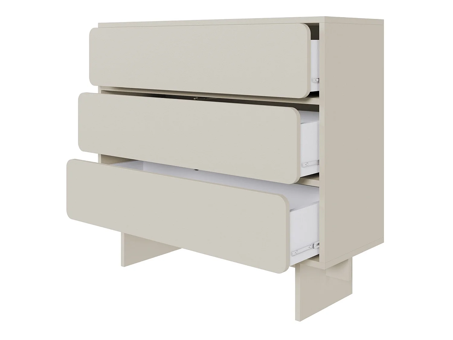 Commode - 101 cm - 3 tiroirs - grège - WUWU