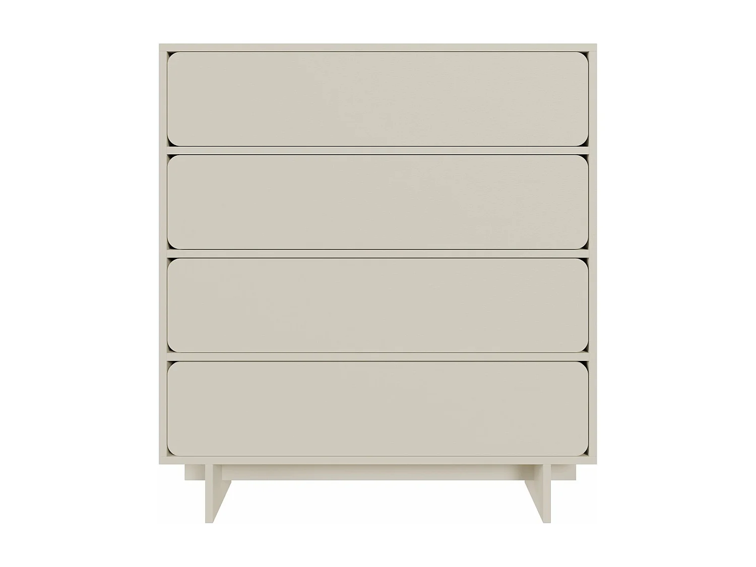 Kommode mit 4 Schubladen - Greige - 101 cm - WUWU