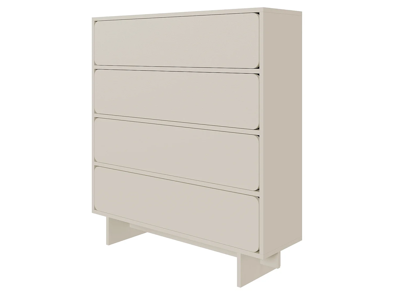 Commode - 101 cm - 4 tiroirs - grège - WUWU
