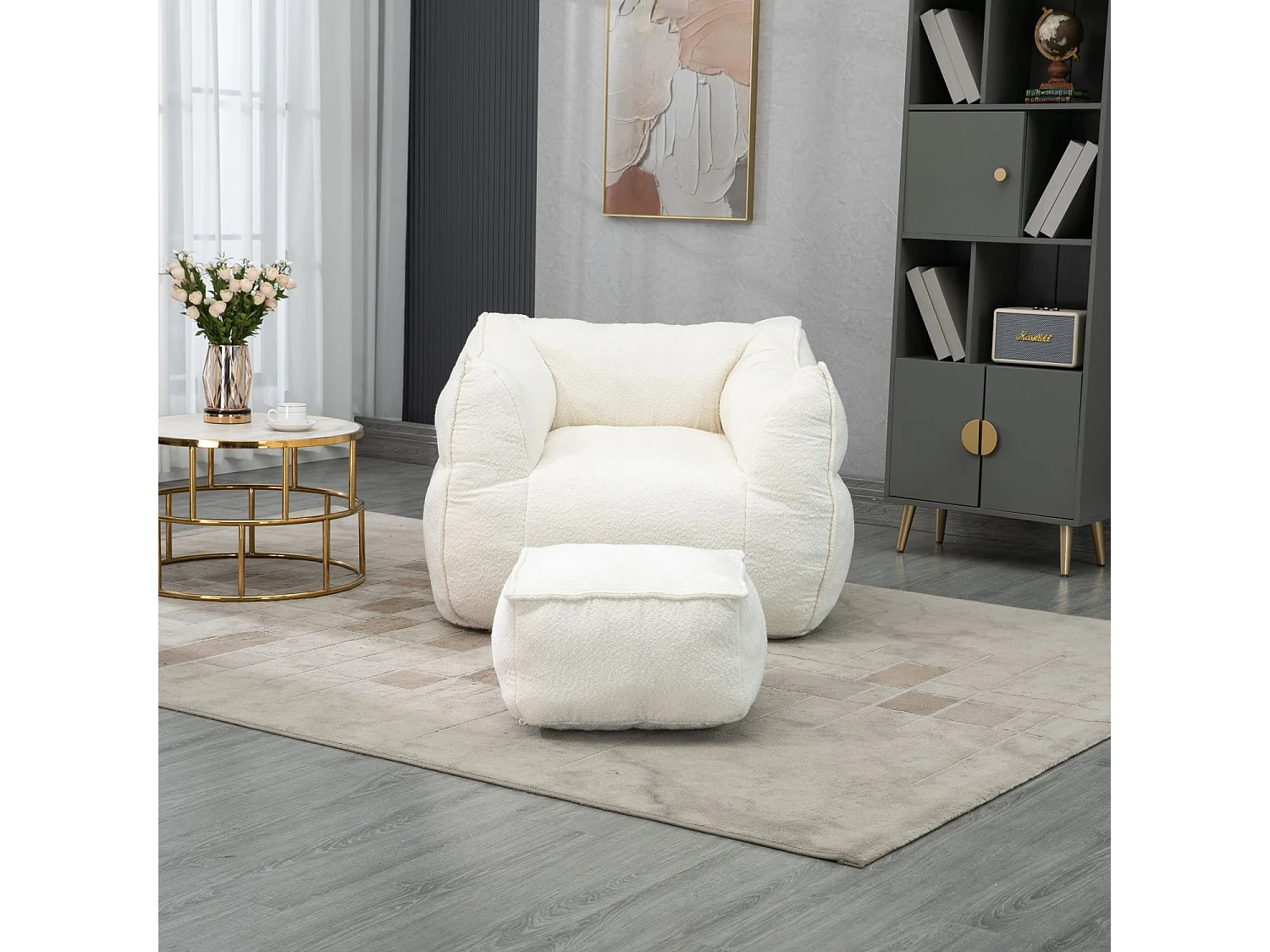 Fauteuil double confortable, canapé d'intérieur paresseux super moelleux, fauteuil moderne avec accoudoirs