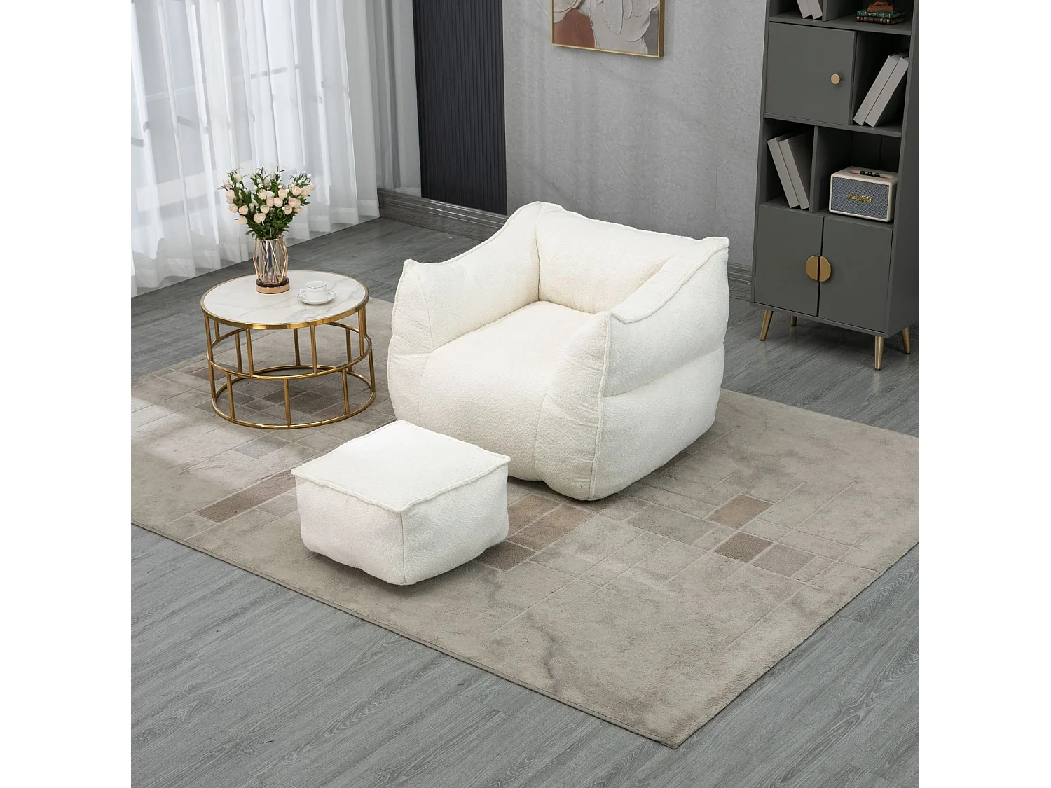 Fauteuil double confortable, canapé d'intérieur paresseux super moelleux, fauteuil moderne avec accoudoirs
