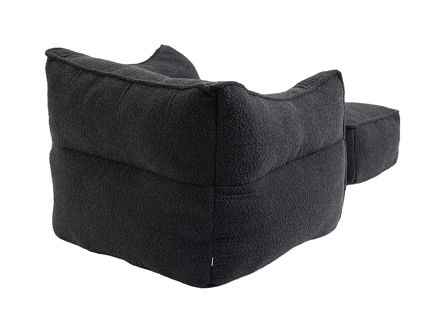 Komfortabler Doppel-Sitzsack, superweiche Innenraumgestaltung, moderner Spezial-Sitzsack mit Armlehnen, schwarz