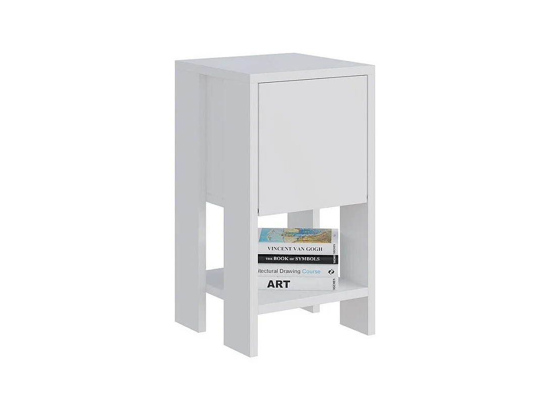 Table de chevet  1 porte rabattable H55 cm - EMA