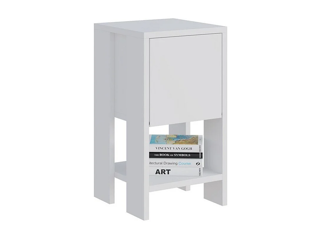 Table de chevet  1 porte rabattable H55 cm - EMA