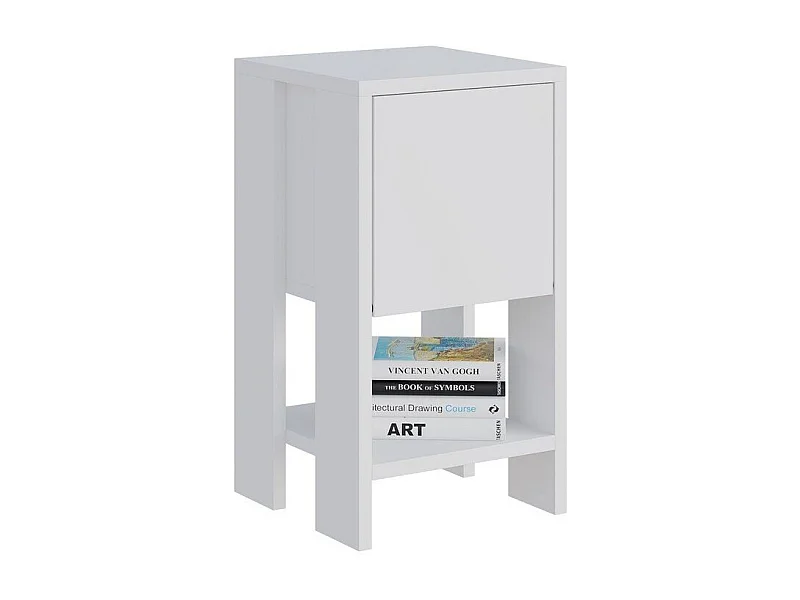 Table de chevet  1 porte rabattable H55 cm - EMA