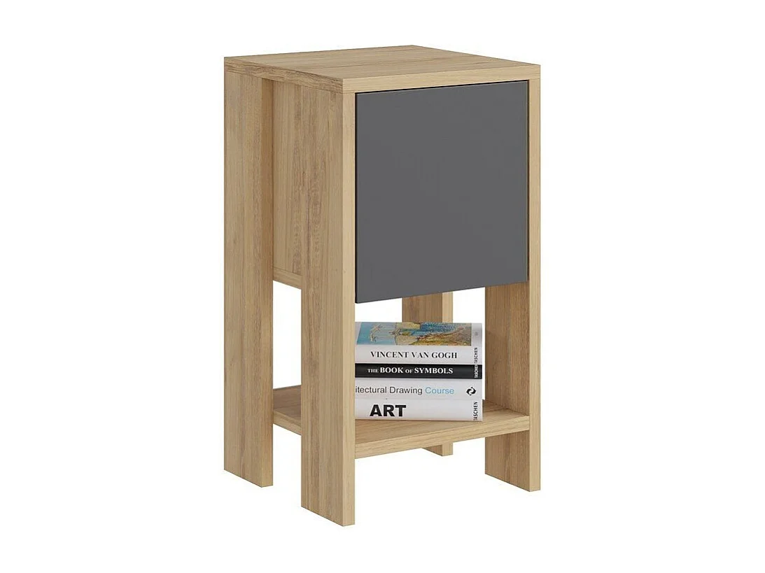 Table de chevet  1 porte rabattable H55 cm - EMA