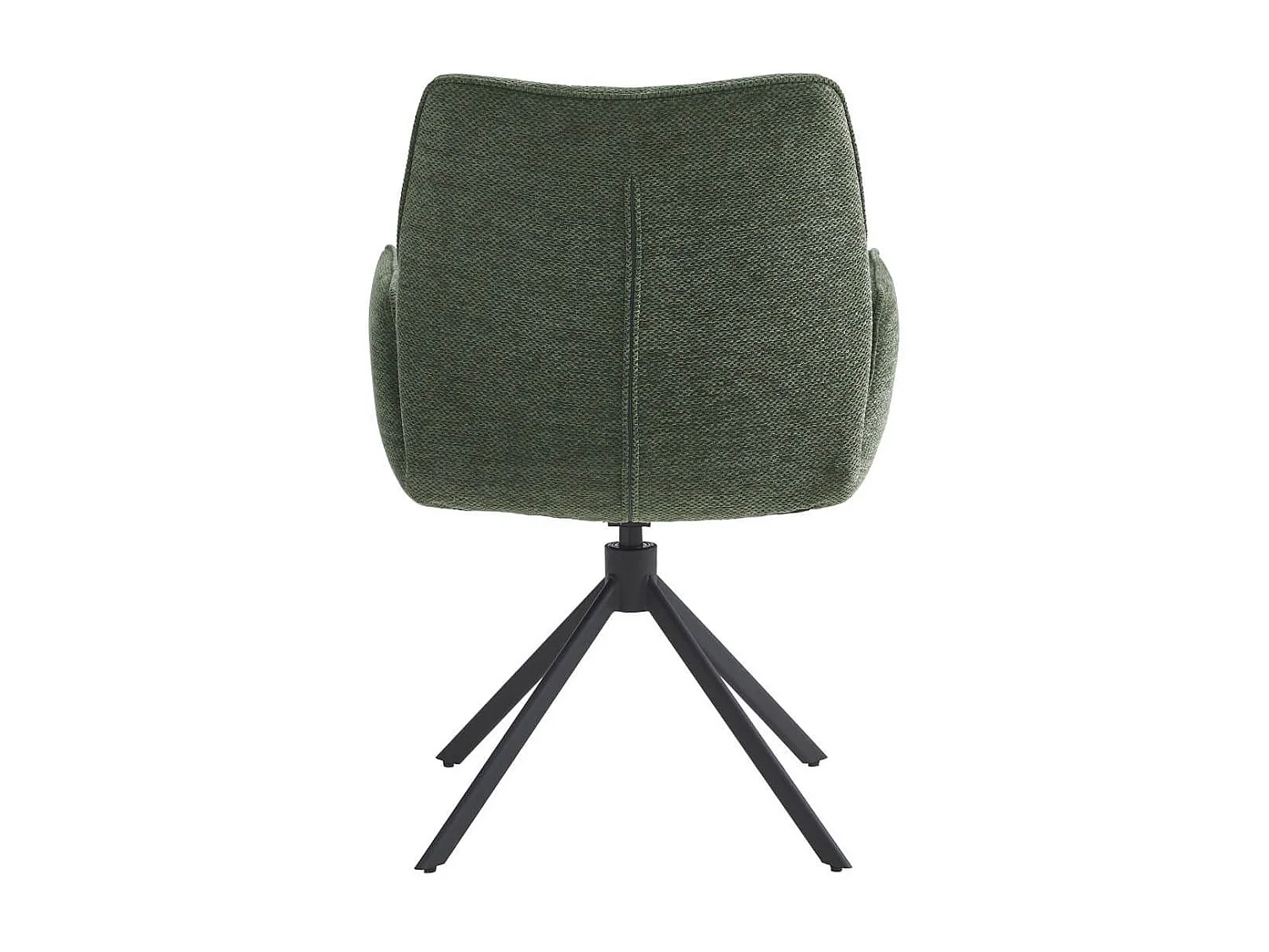 CARLOTTA - Lot de 4 Fauteuils de table Pivotants Tissu Coloris Vert