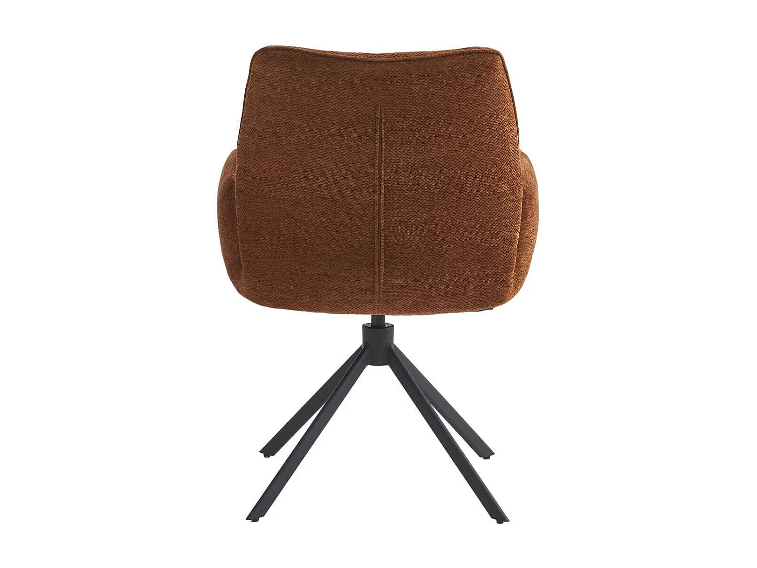 CARLOTTA - Lot de 6 Fauteuils de table Pivotants Tissu Coloris Terracotta