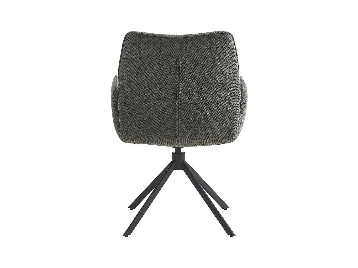 CARLOTTA - Lot de 4 Fauteuils de table Pivotants Tissu Coloris Gris Anthracite