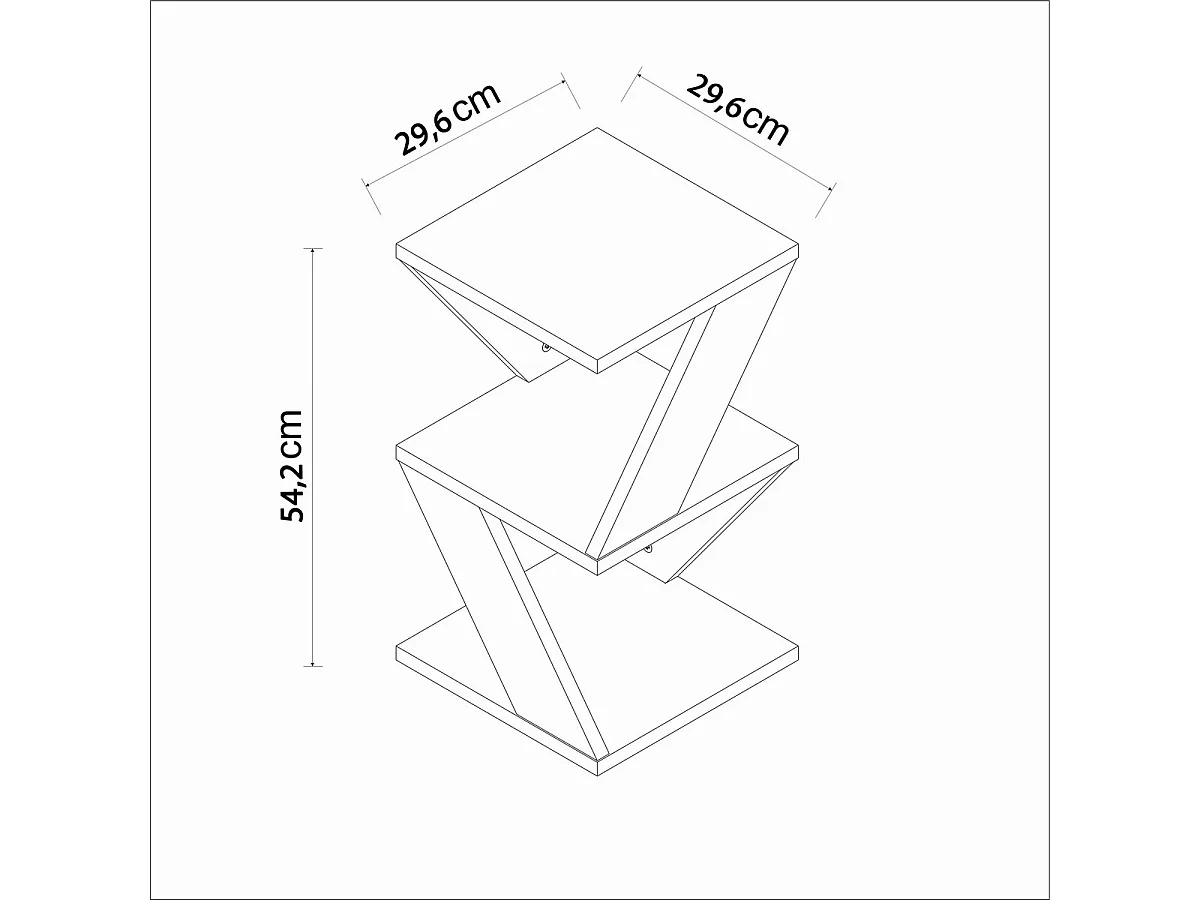 Beistelltisch mit 3 Ebenen H50 cm – ALBENI