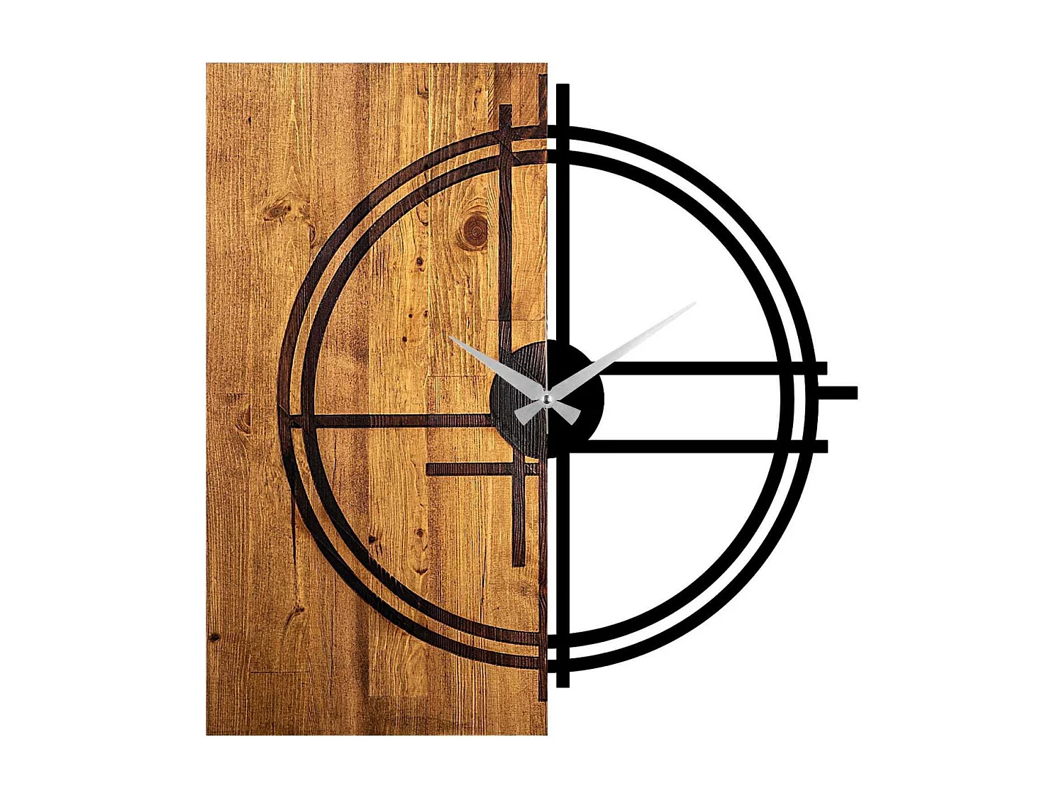 Horloge en bois et métal Clock Cercle