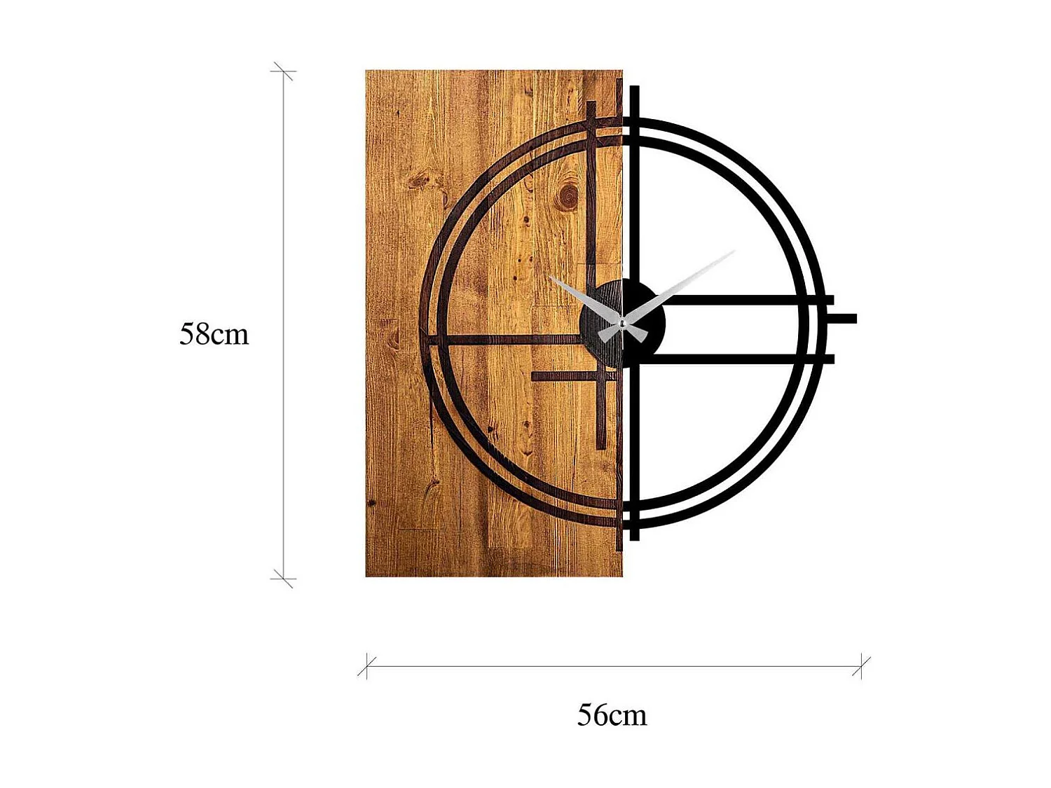 Horloge en bois et métal Clock Cercle