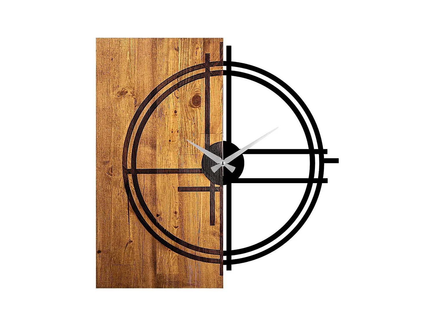 Horloge en bois et métal Clock Cercle