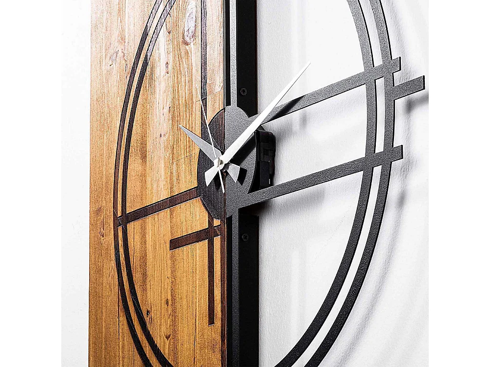 Horloge en bois et métal Clock Cercle
