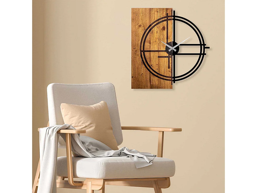 Horloge en bois et métal Clock Cercle