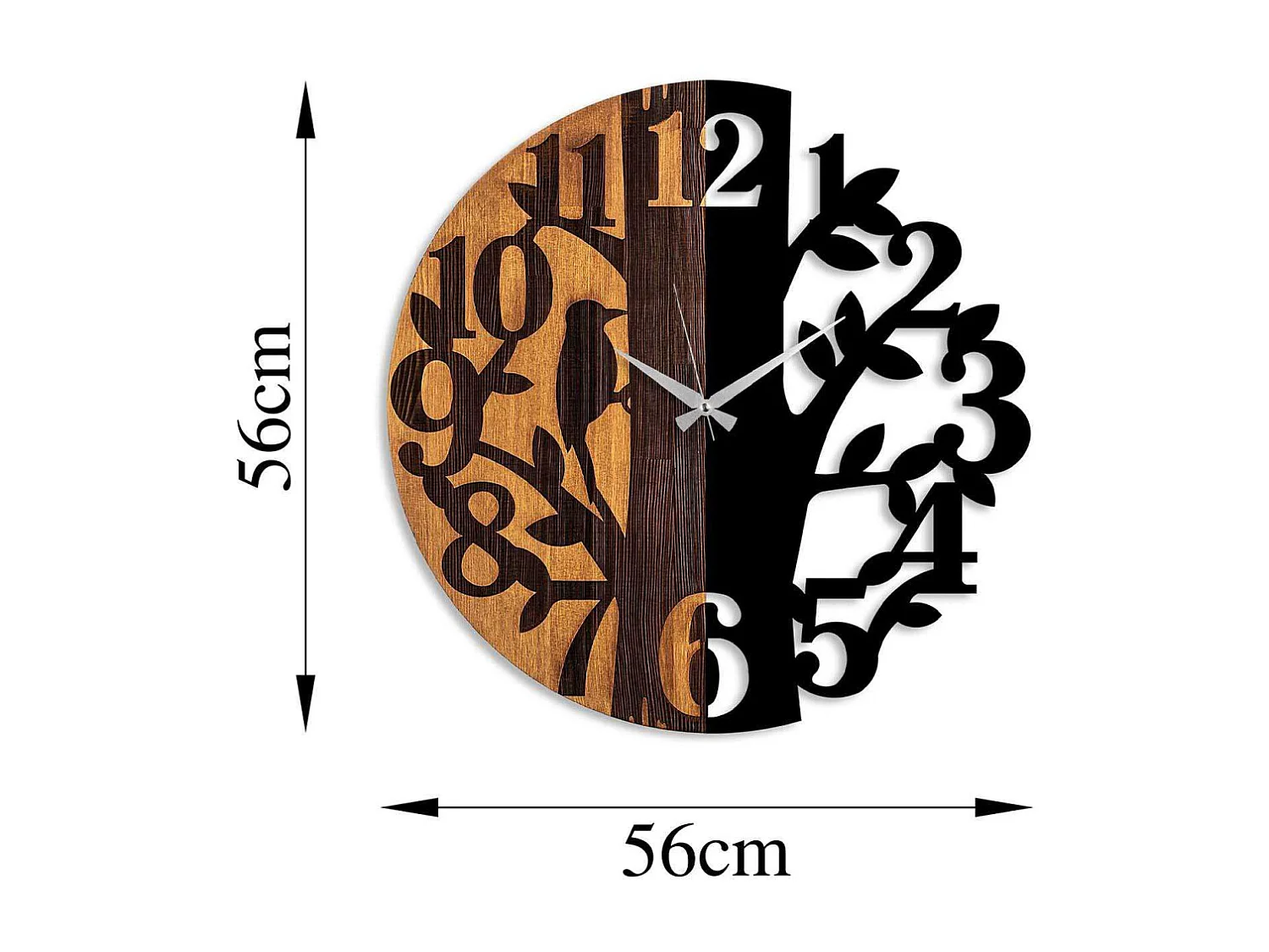 Horloge en bois et métal Clock Arbre